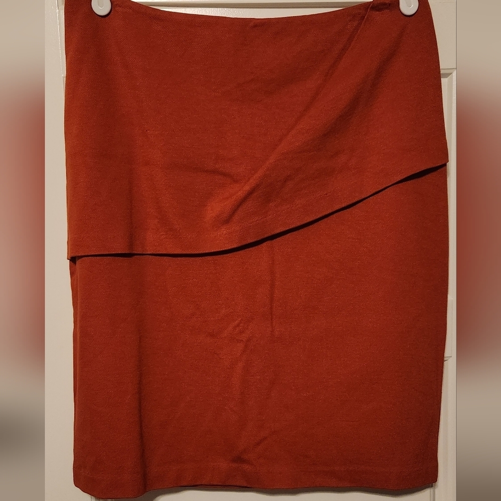 CAbi Asymmetrical Layered Skirt in Rust